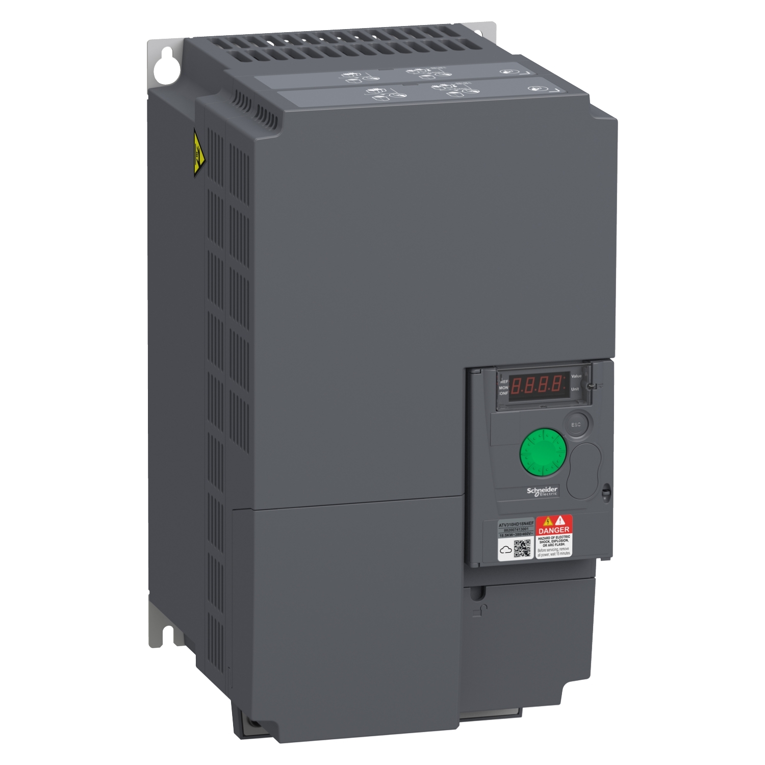 Variable speed drive, Easy Altivar 310, heavy duty, 18.5kW, 25hp, normal duty, 22kW, 30hp, 380 to 460V, C3 EMC embedded